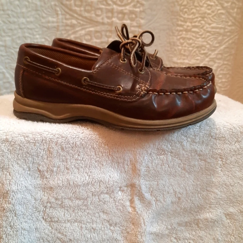 Lands End Boys Brown Loafers size 2